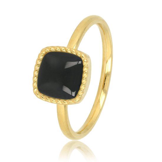 Gouden zegelring met Onyx steen - My Bendel