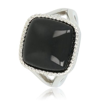 Ring met zwarte Onyx edelsteen - My Bendel