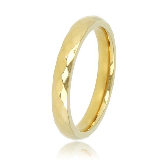 Facet geslepen ring goud - My Bendel, Maat: Maat 19