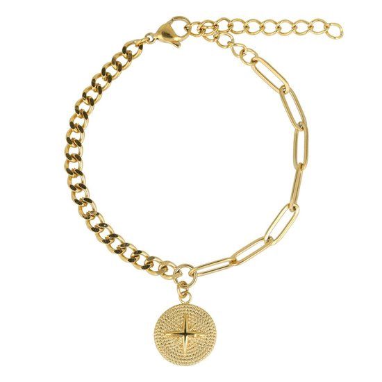 Trendy gouden armband met ster hanger - My Bendel