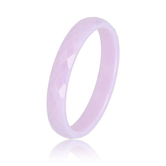 Keramieken ring facet geslepen lila 3mm - My Bendel