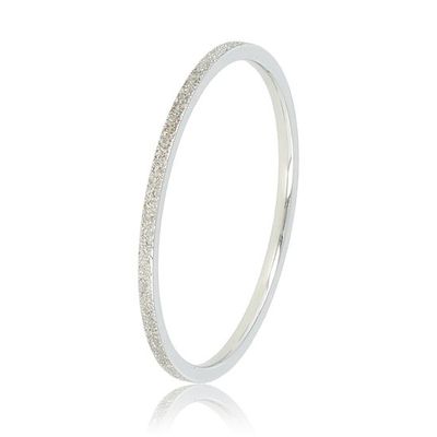 Zilverkleurige aanschuifring met stardust effect - My Bendel