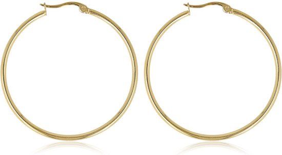 Goudkleurige oorring – 40 x 2 mm - My Bendel