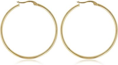 Goudkleurige oorring – 40 x 2 mm - My Bendel