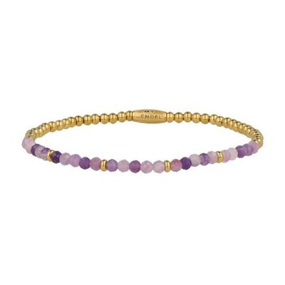 Gouden armband Lilac Quartz edelstenen - My Bendel