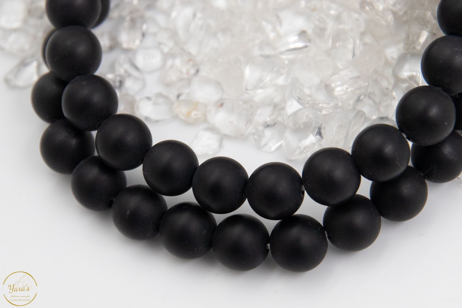 Zwarte Obsidiaan herenarmband L mat 8mm