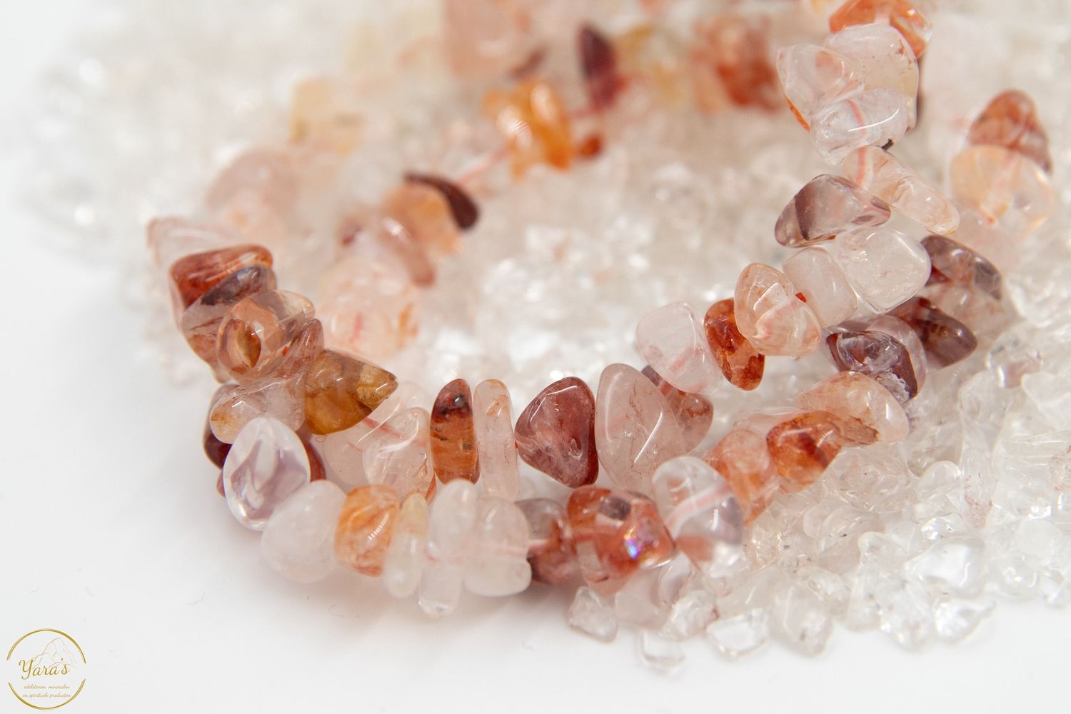 Hematoïde kwarts armband split