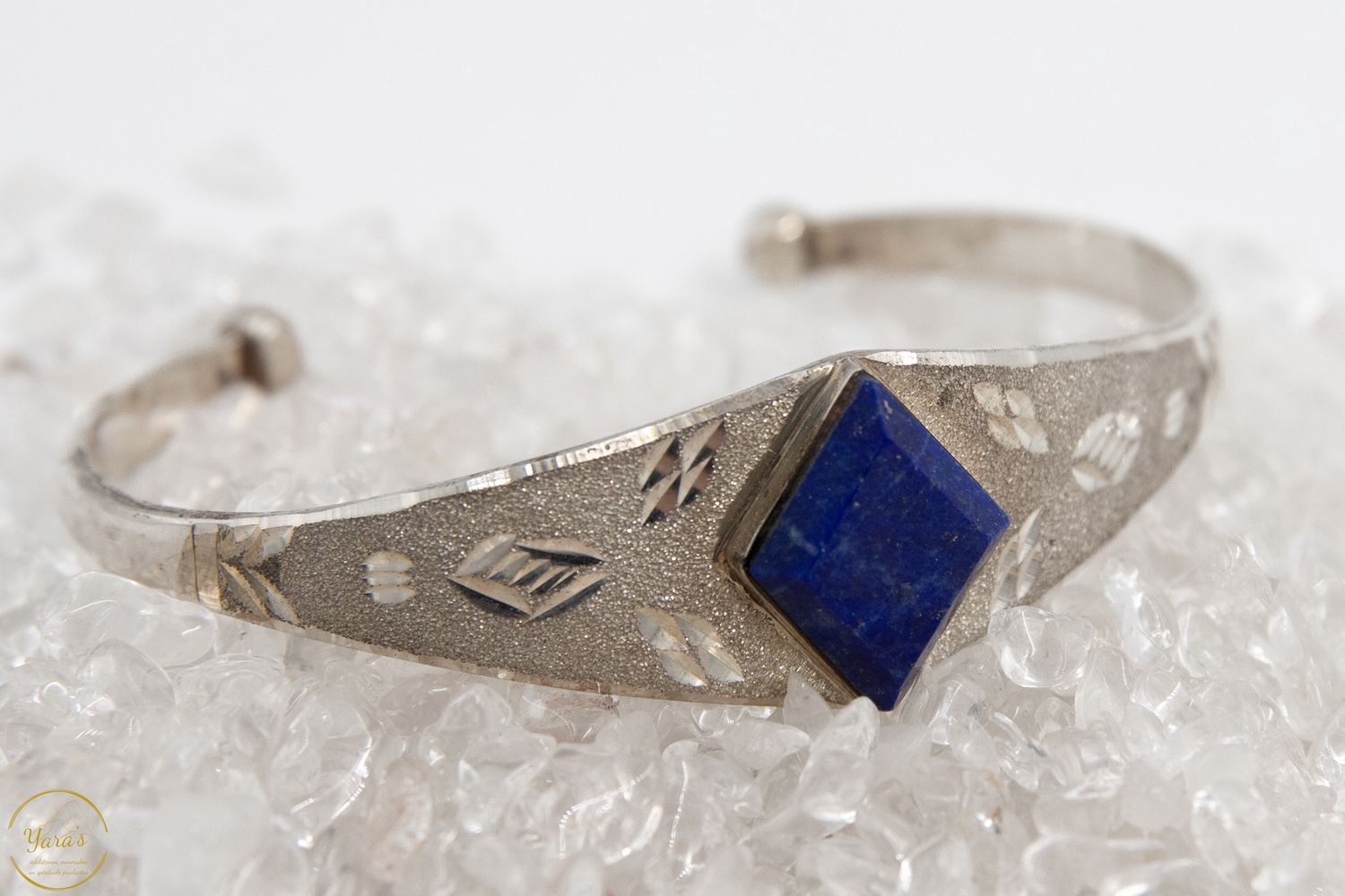 Lapis Lazuli zilveren armband zoutje