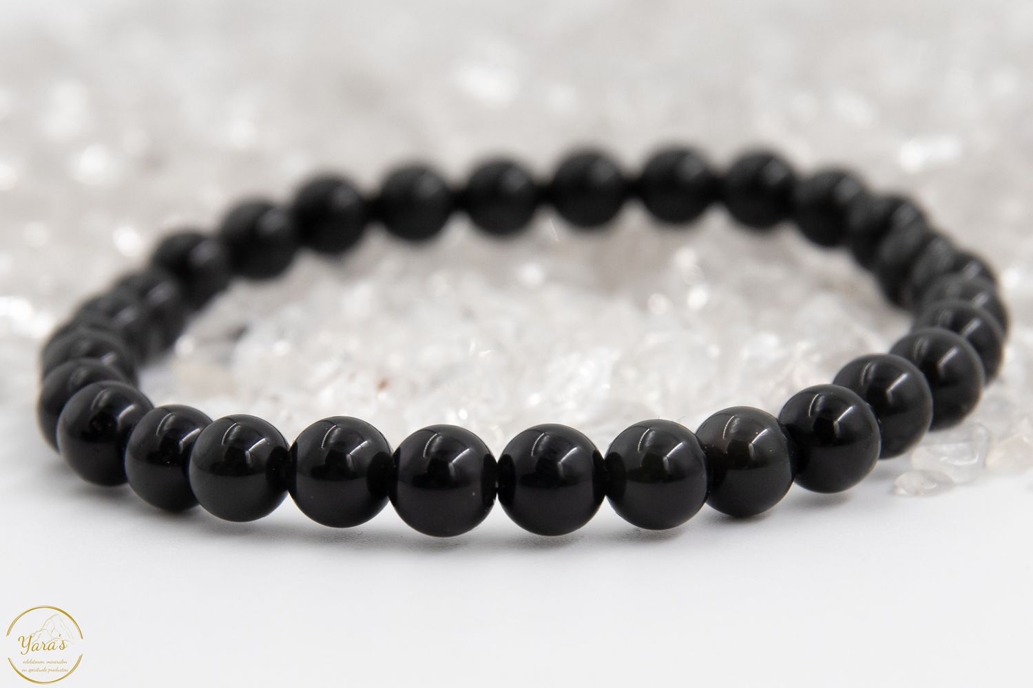 Regenboog Obsidiaan Armband 6mm