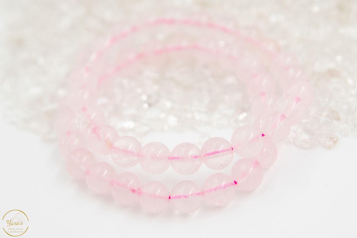 Rozenkwarts Armband 8mm