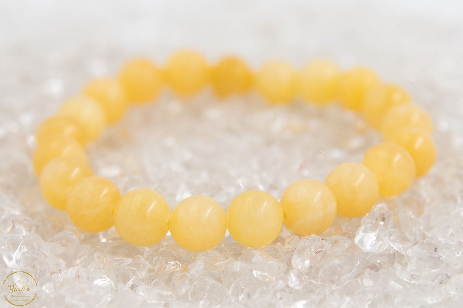 Gele Calciet Armband 10mm