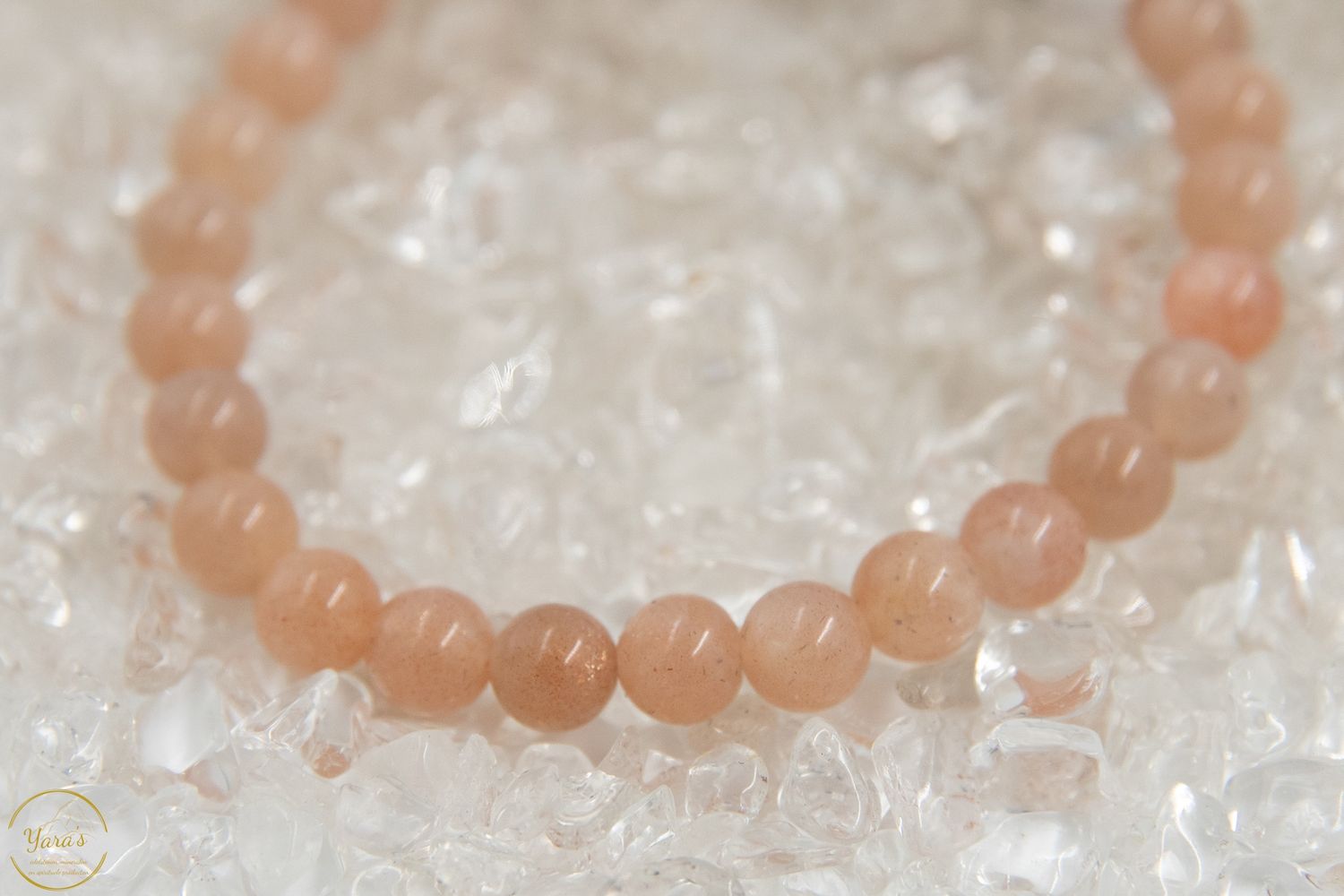 Roze Maansteen Armband 6mm