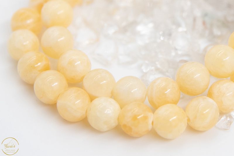 Gele Calciet Armband 8mm