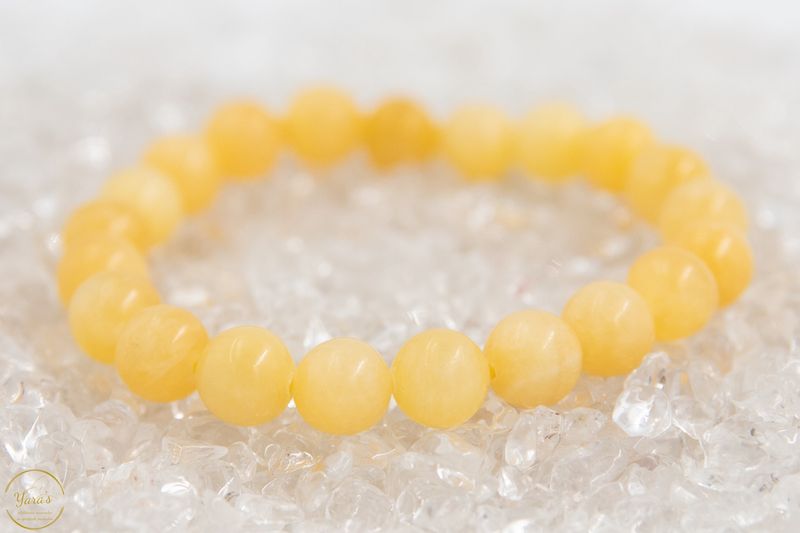 Gele Calciet Armband 10mm