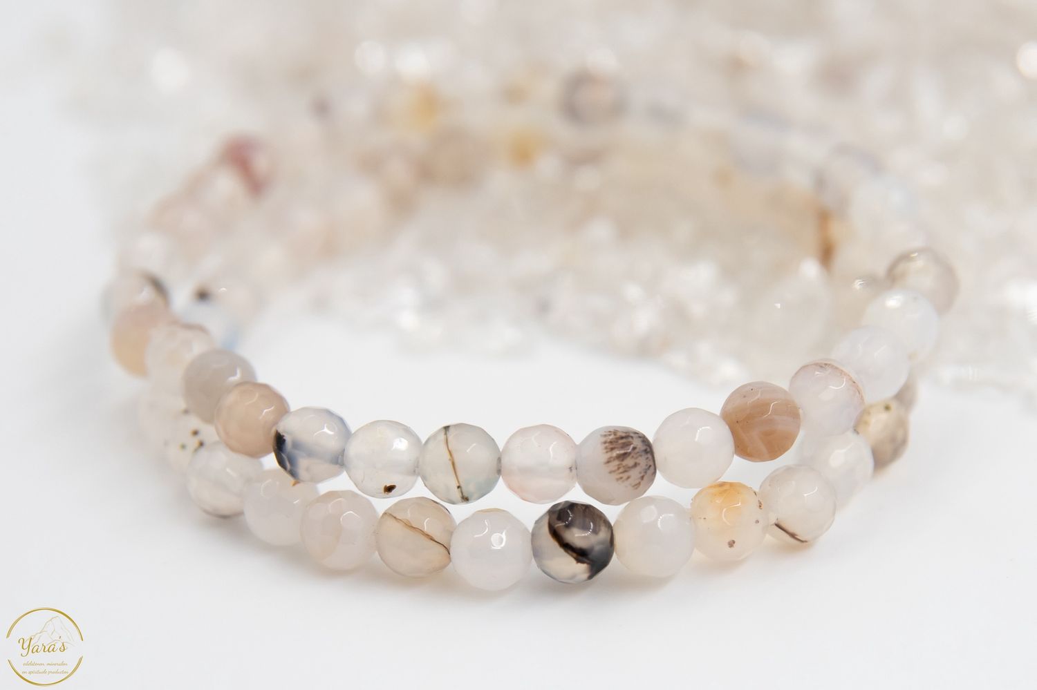 Dendriet Agaat Armband Facet 6mm