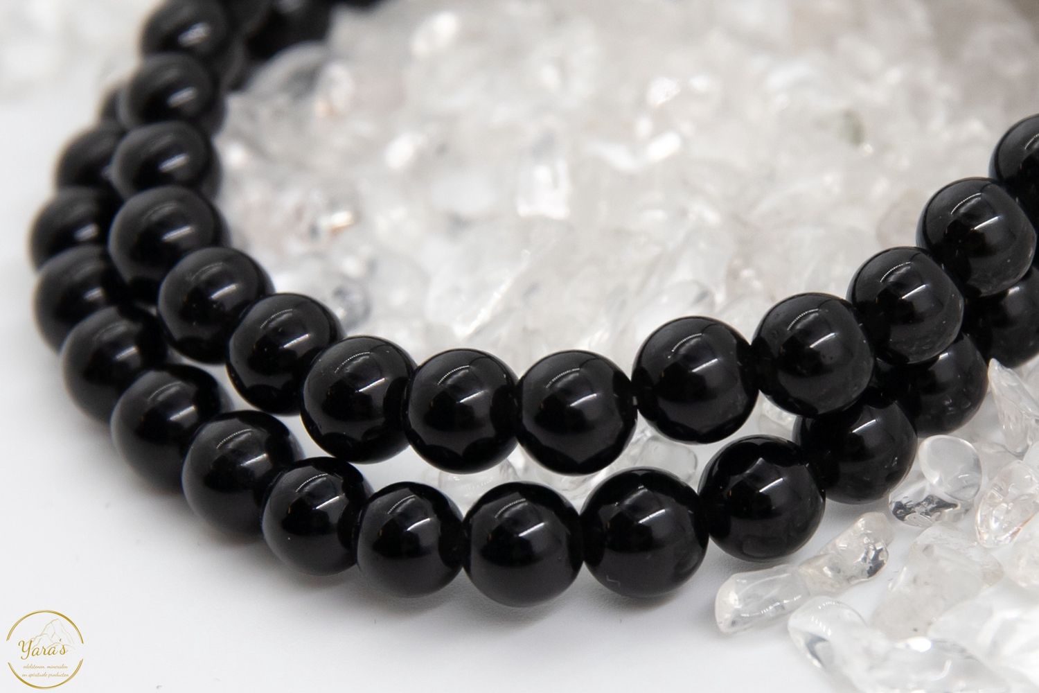 Zwarte Obsidiaan Armband 6mm