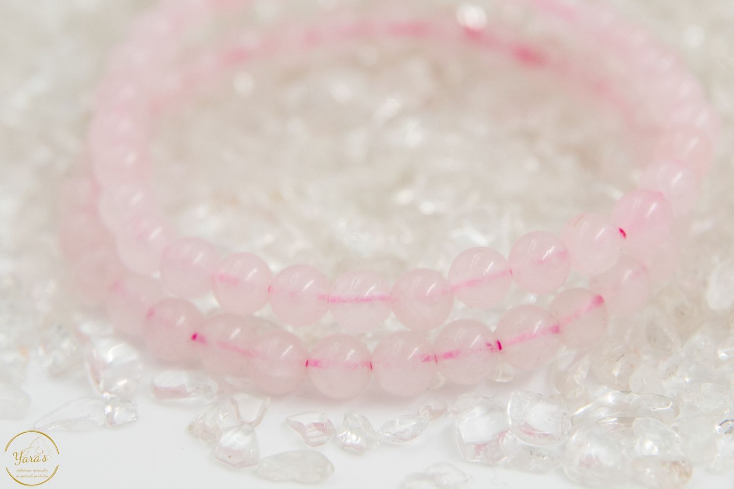Rozenkwarts Armband 6mm
