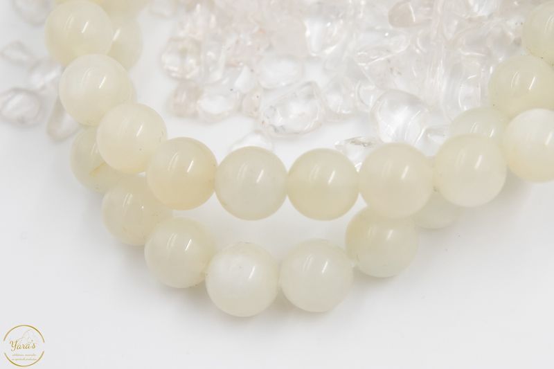 Witte maansteen armband 8mm