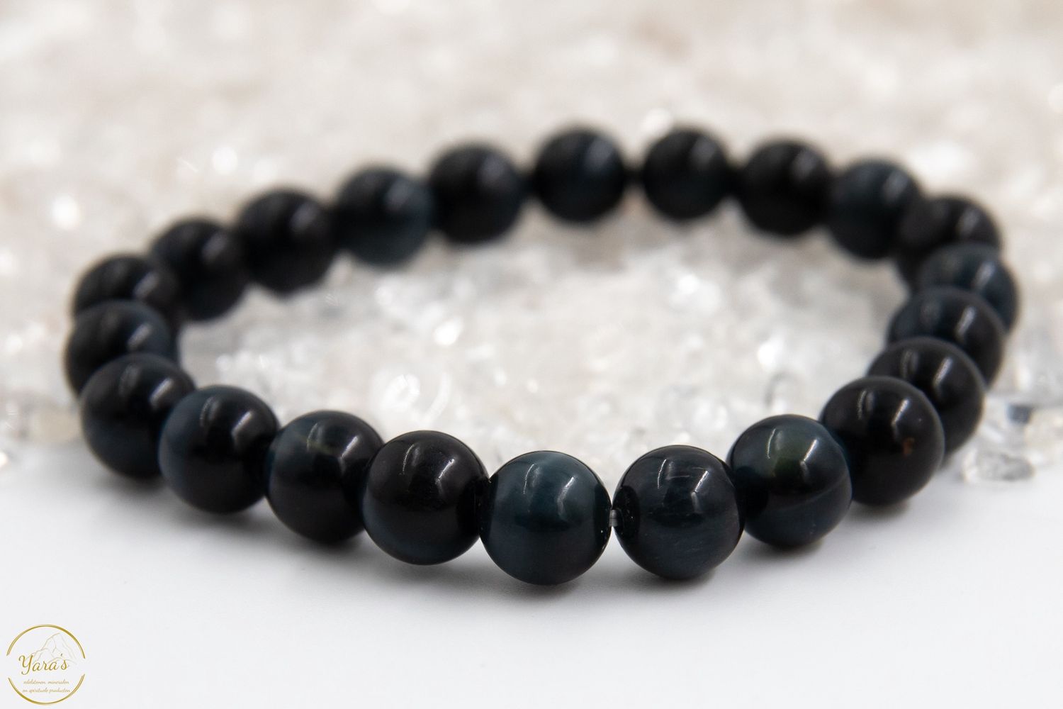 Blauwe Tijgeroog armband 8mm