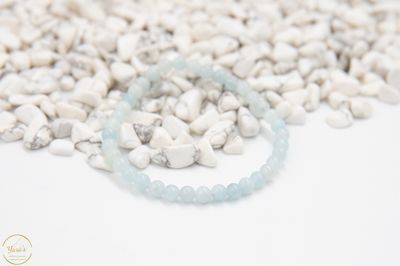 Aquamarijn kinderarmband 4mm