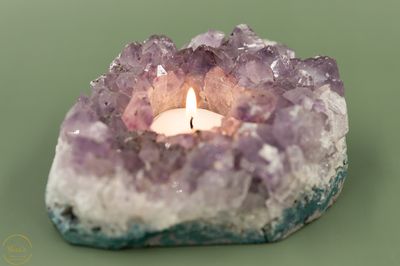 Theelichthouder Amethist - 1075 gram