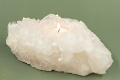 Theelichthouder Bergkristal A+ kwaliteit - 1.06 kg