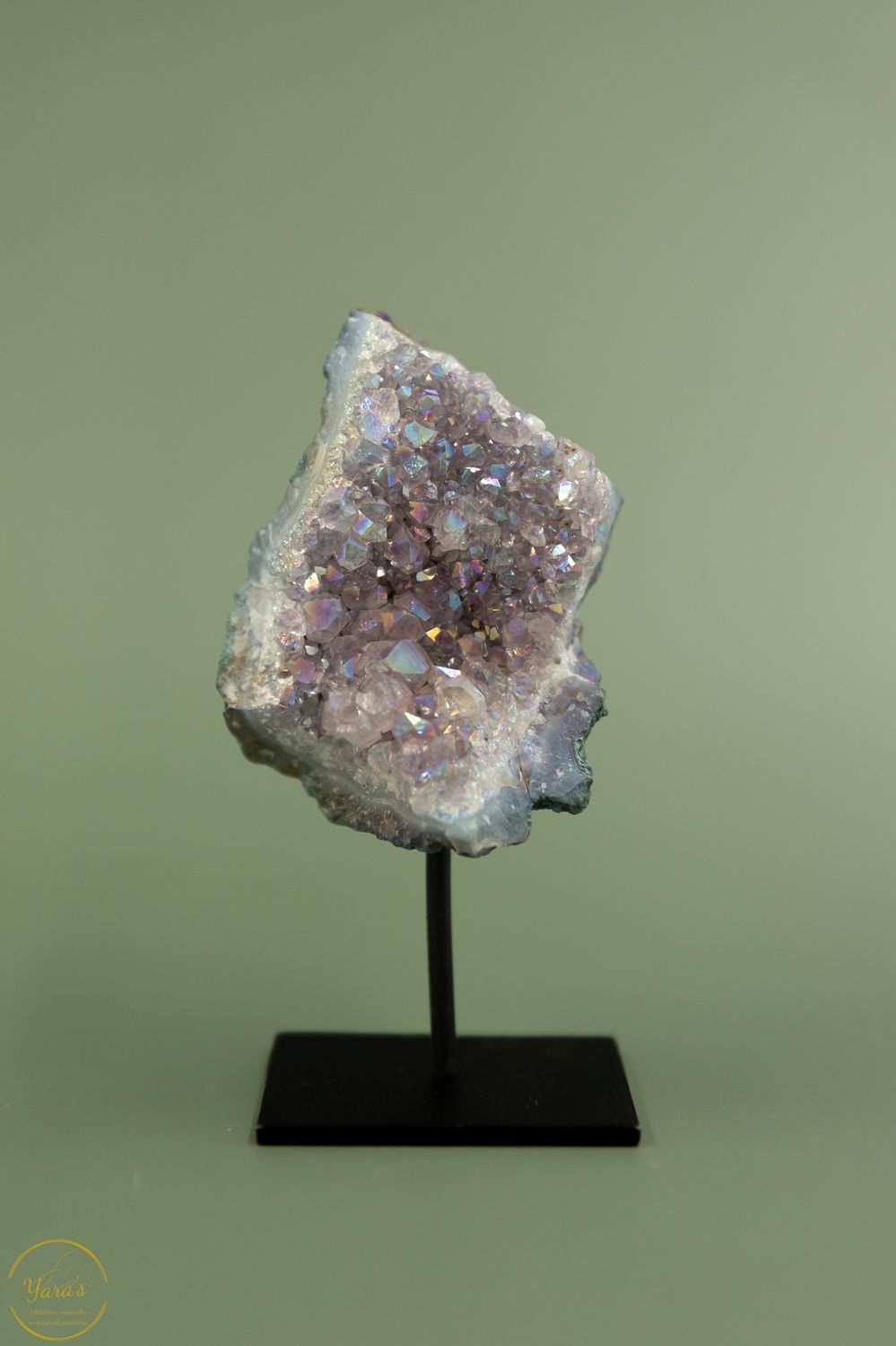 Angel aura op amethist op standaard - 11124