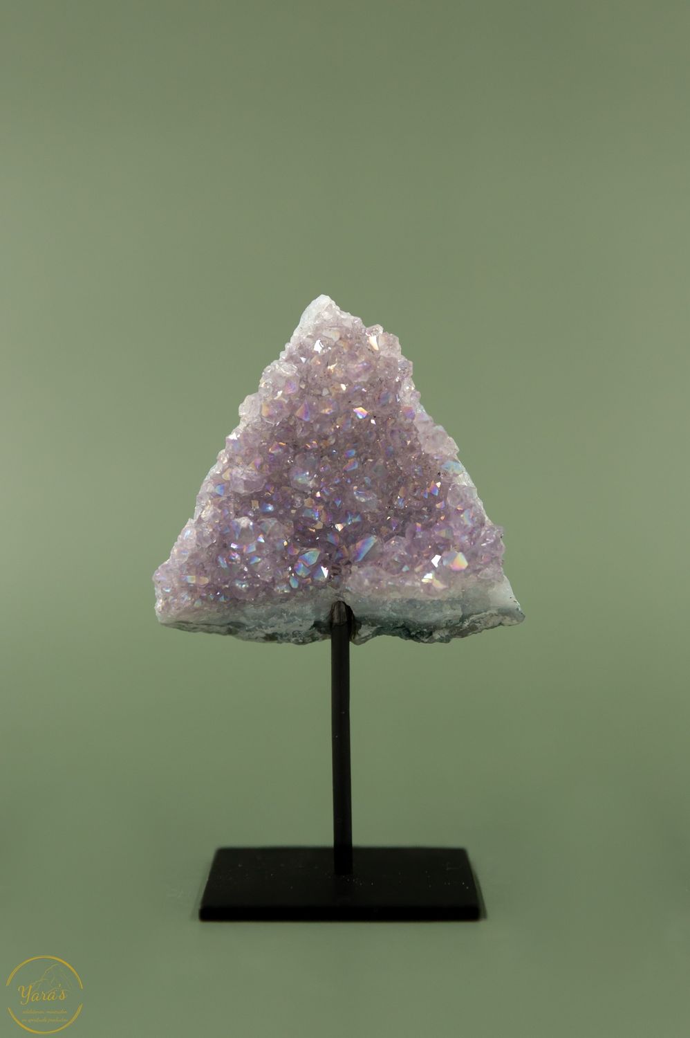 Angel aura op amethist op standaard - 11123