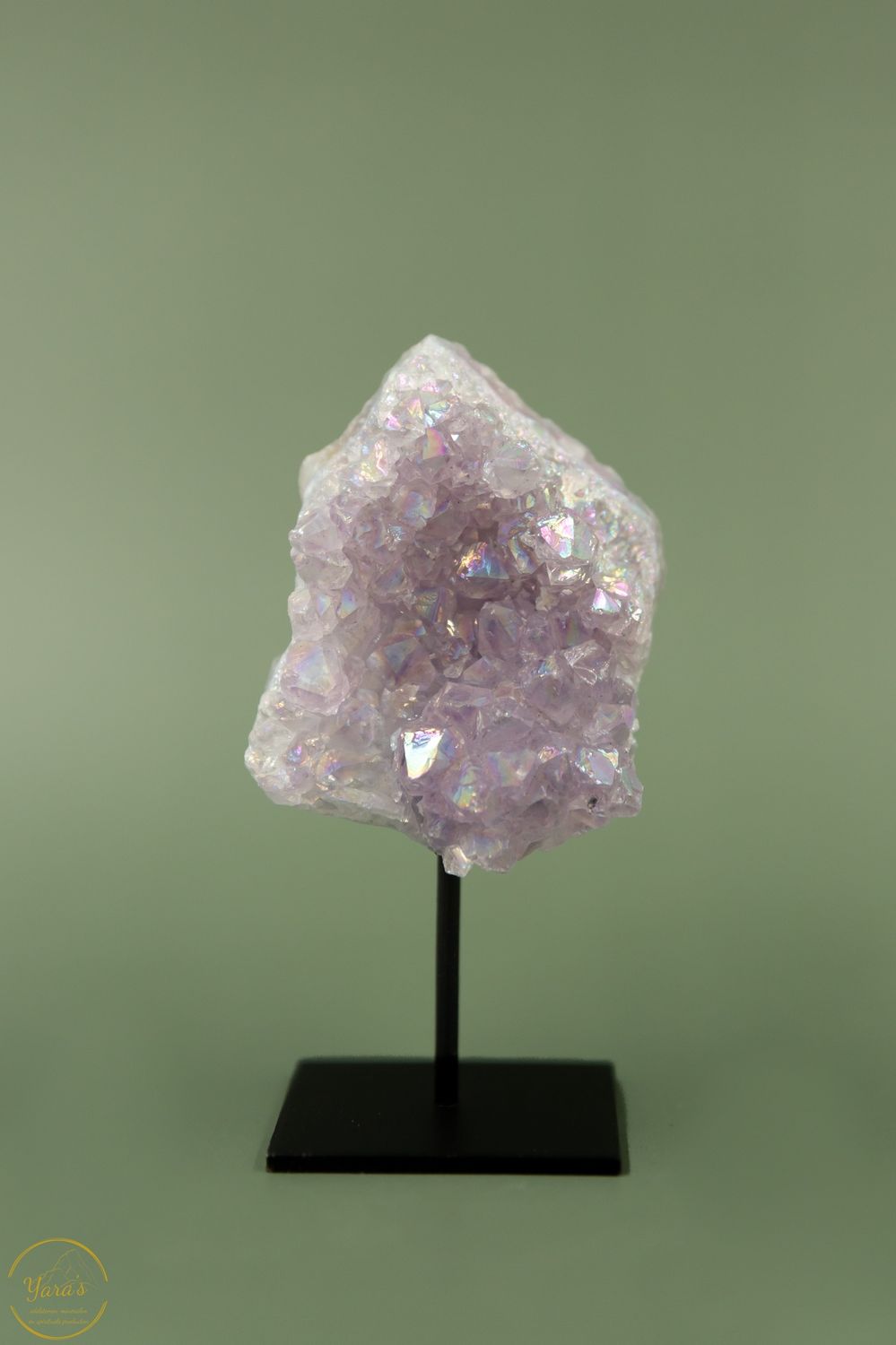 Angel aura op amethist op standaard - 11130