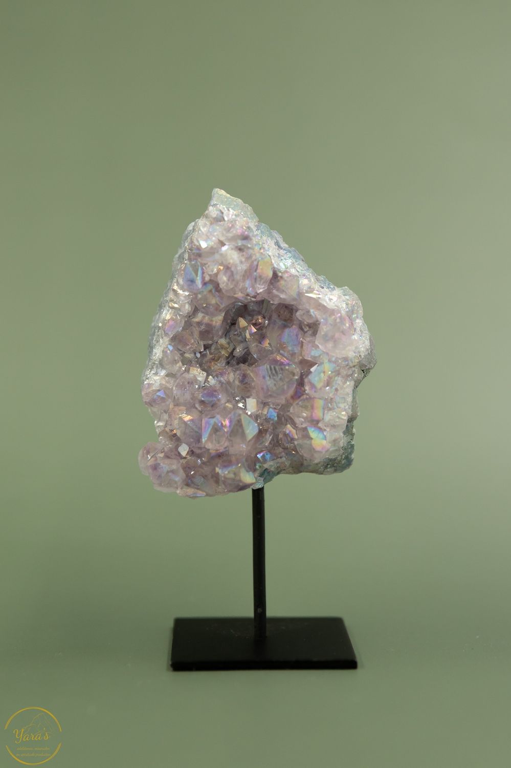 Angel aura op amethist op standaard - 11132