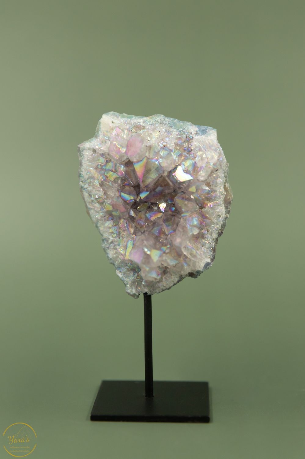 Angel aura op amethist op standaard - 11120