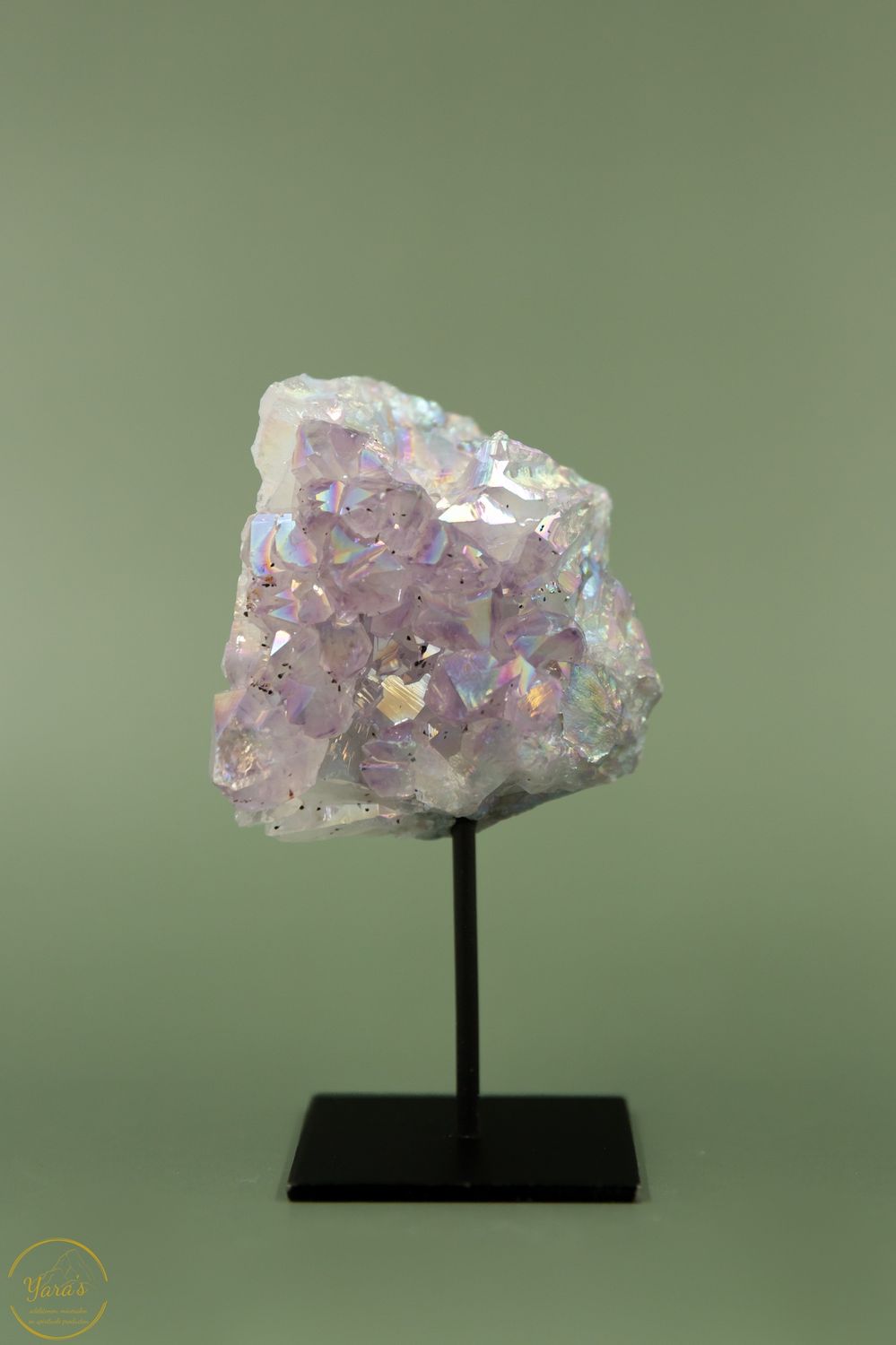 Angel aura op amethist op standaard - 11133