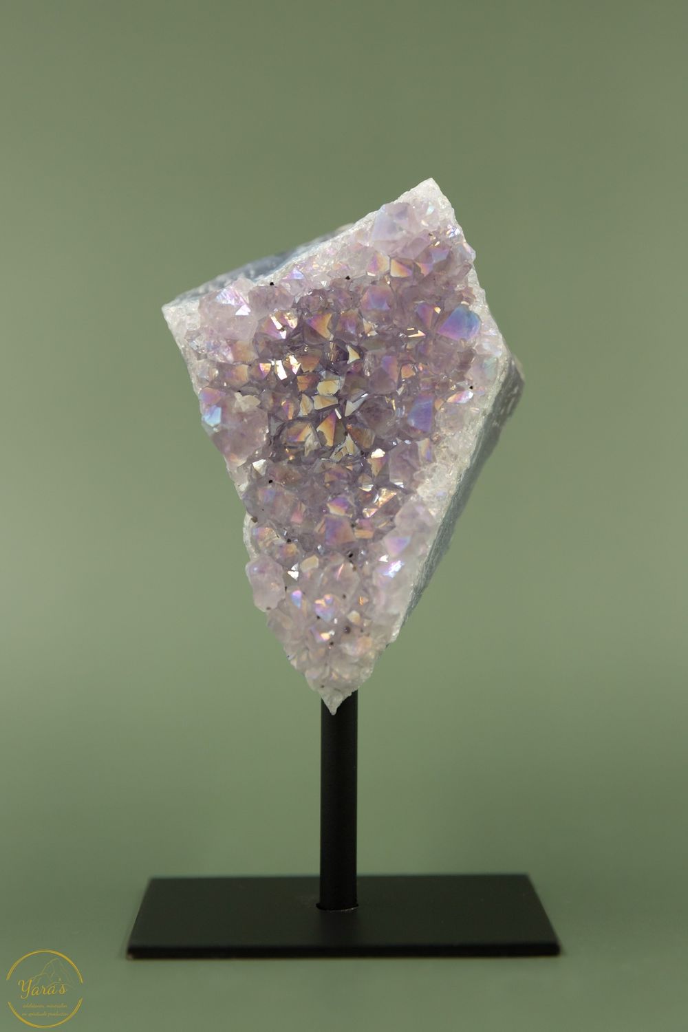 Angel aura op amethist op standaard - 11146