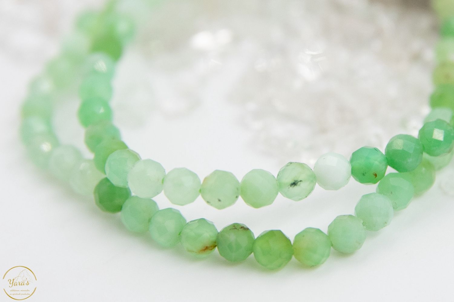 Chrysopraas Armband 4mm facet