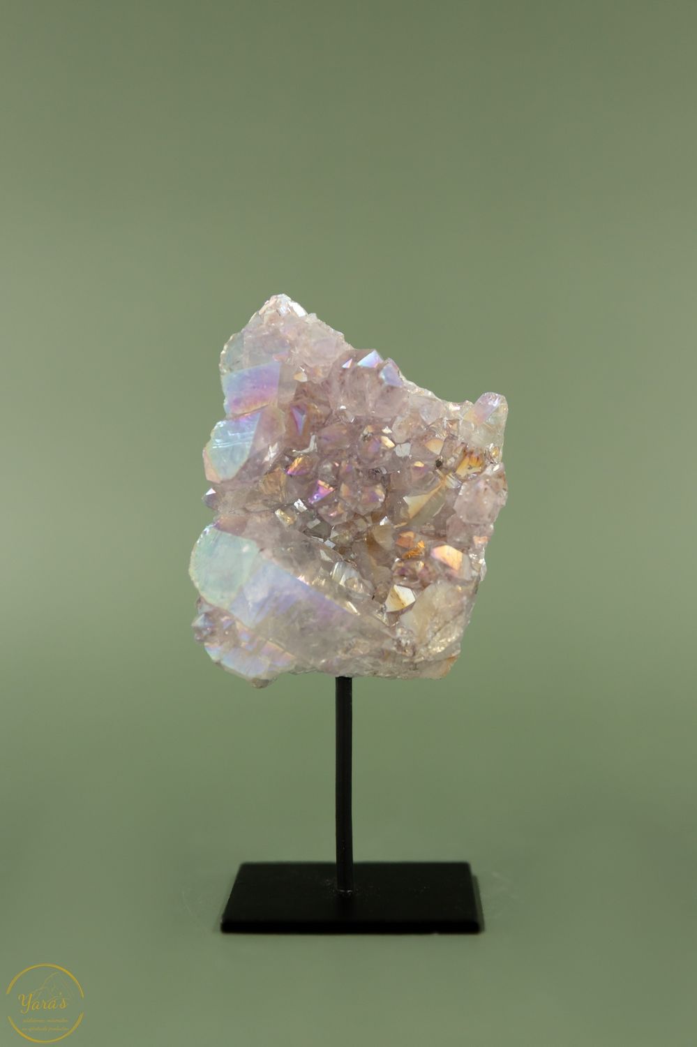 Angel aura op amethist op standaard - 11143