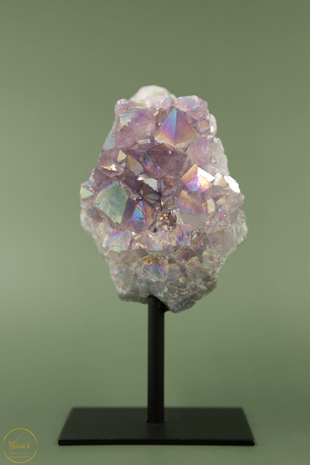 Angel aura op amethist op standaard - 11144