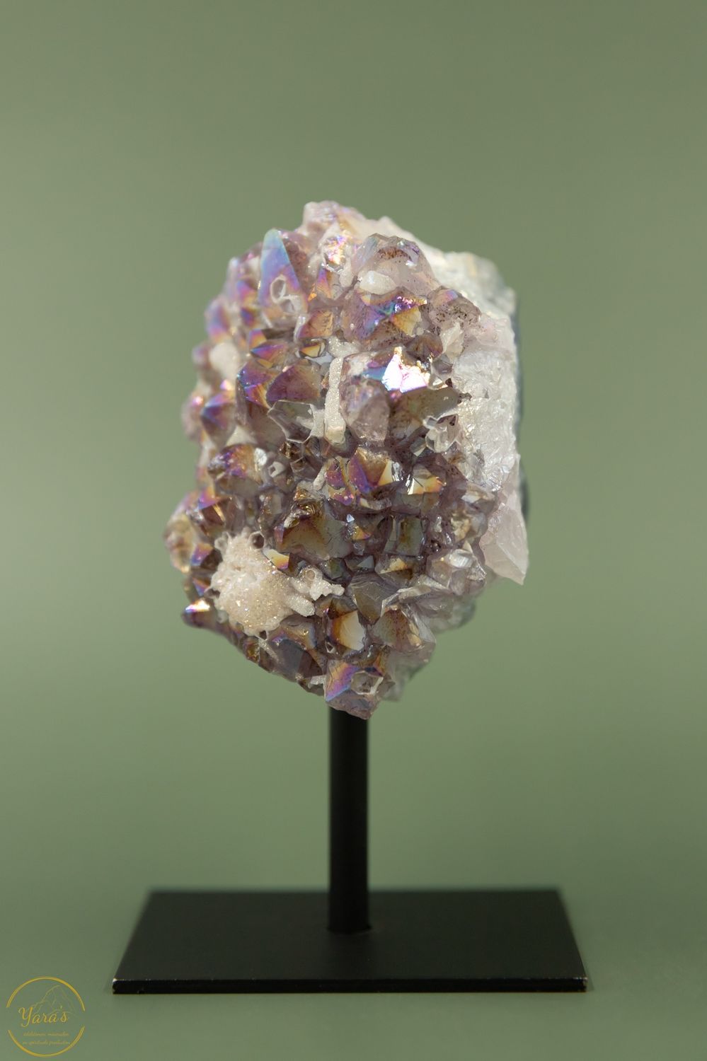 Angel aura op amethist op standaard - 11145