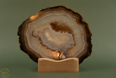 Agaat schijf -- 206 gram