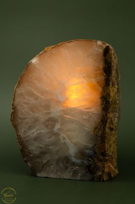 Agaat geode theelichthouder - 942 gram