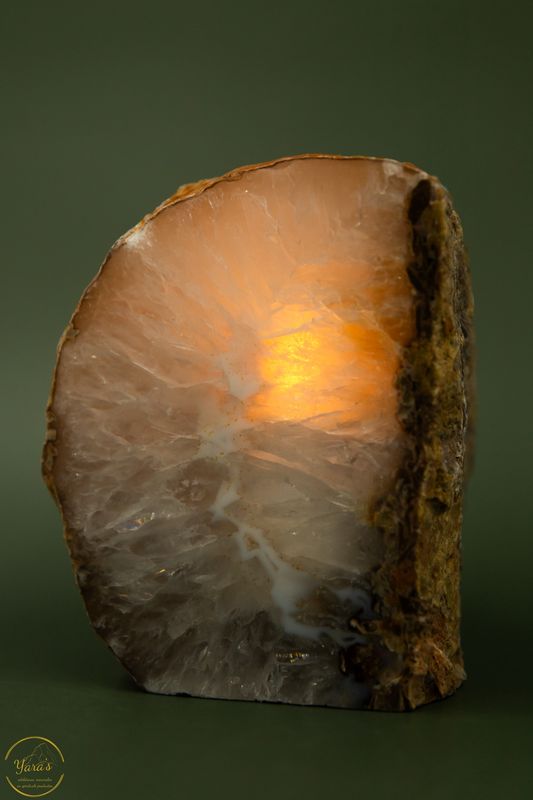 Agaat geode theelichthouder - 942 gram