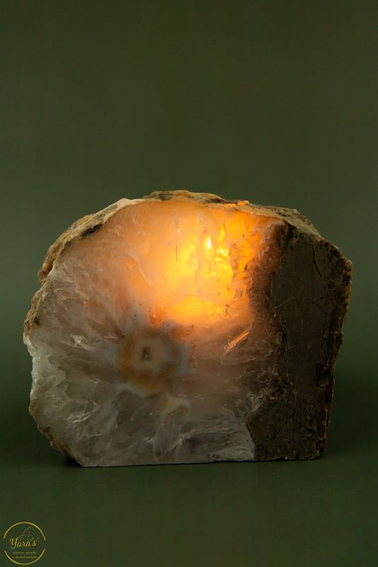 Agaat geode theelichthouder - 1.22 kg