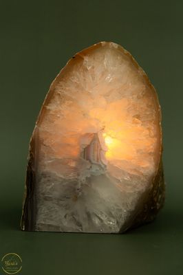 Agaat geode theelichthouder - 884 gram