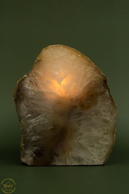 Agaat geode theelichthouder - 674 gram