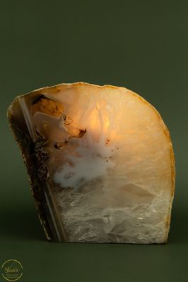 Agaat geode theelichthouder - 766 gram
