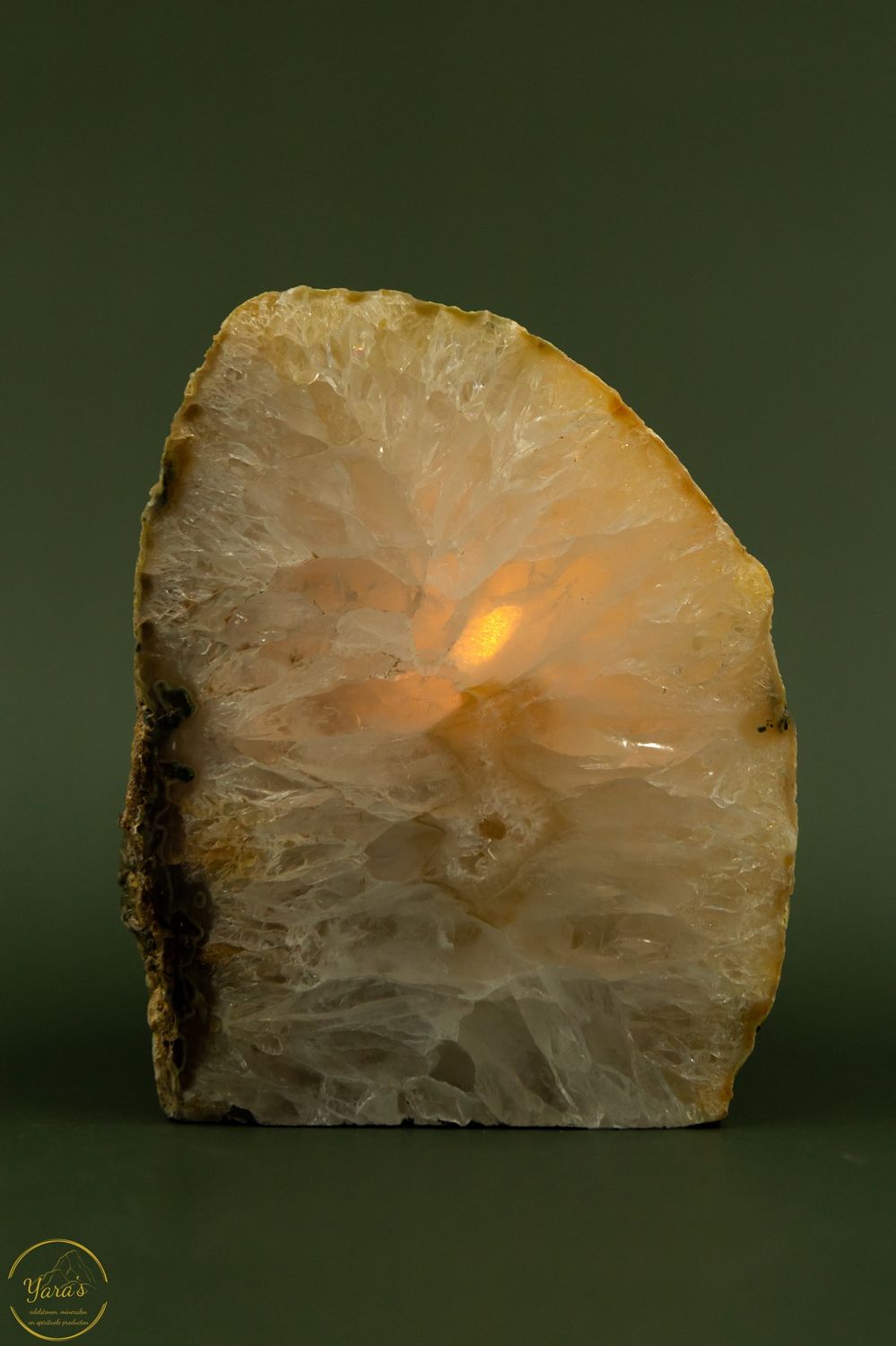 Agaat geode theelichthouder - 864 gram