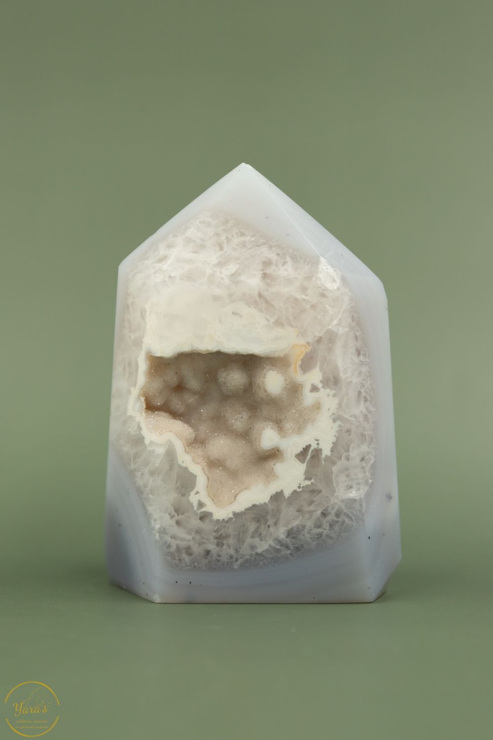 Druzy agaat punt Brazilië 527 gram