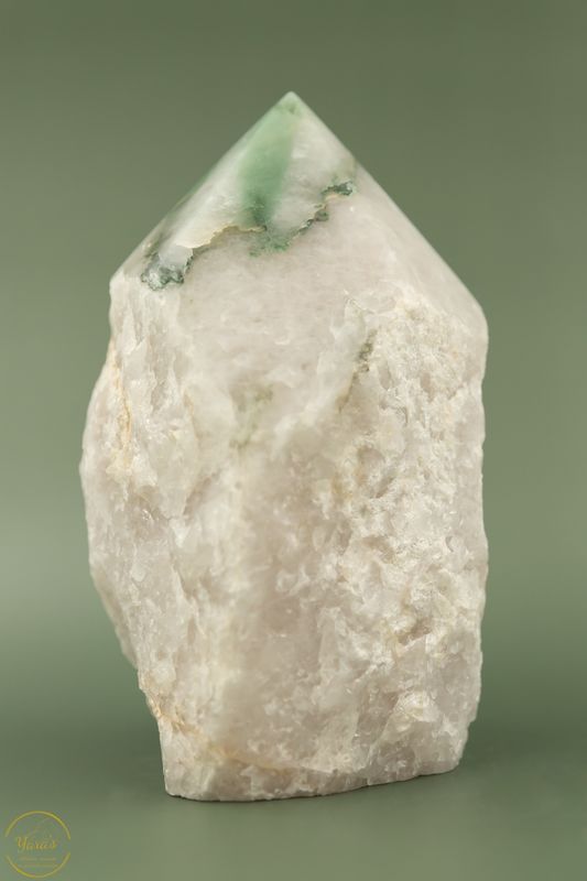 Groene kwarts/Aventurijn lamp met geslepen punt - 2.21 kg