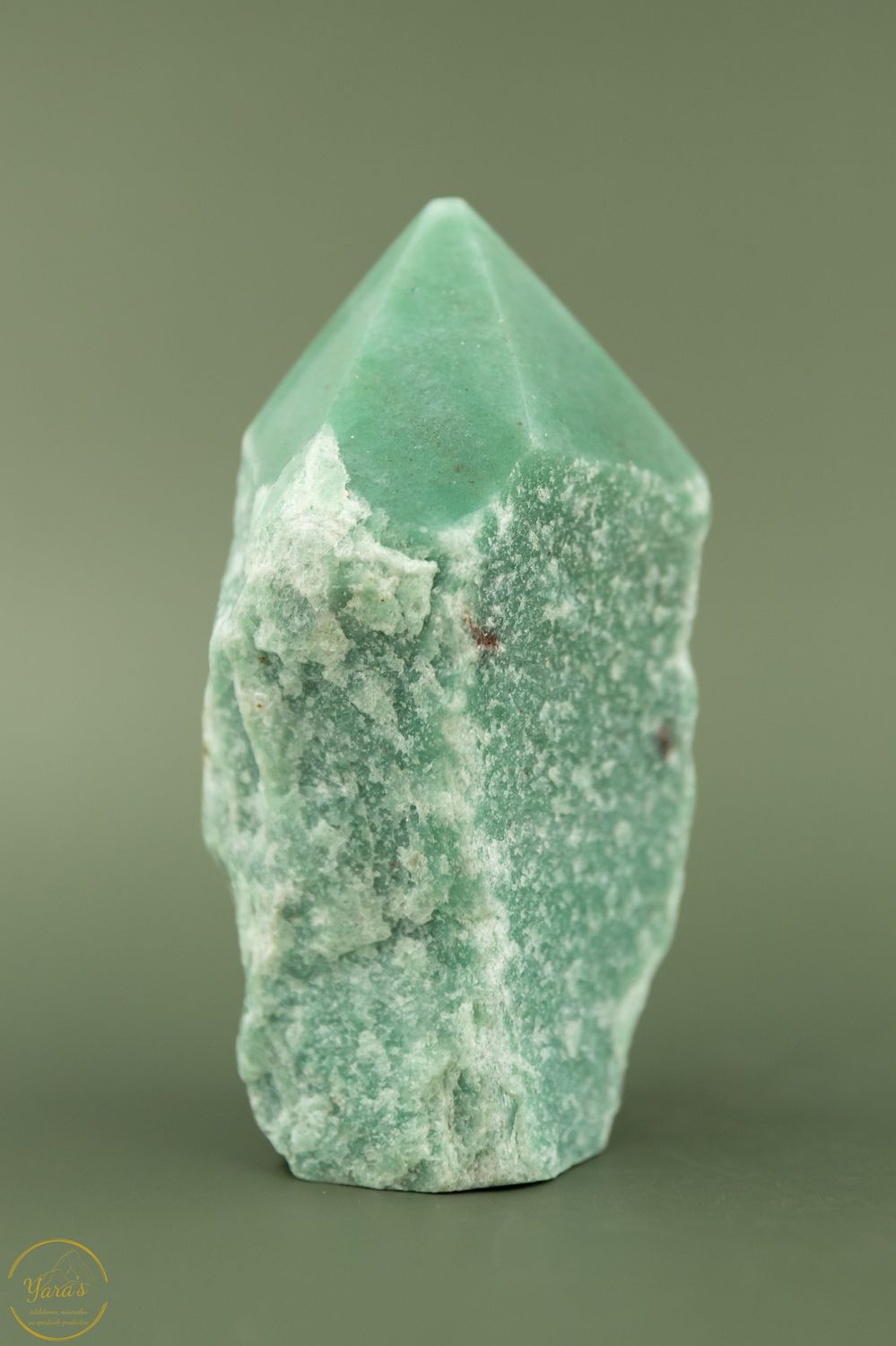 Groene Aventurijn toren met geslepen punt - 446 gram