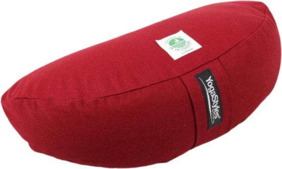 YogaStyles meditatiekussen - Organic Moon Bordeauxrood