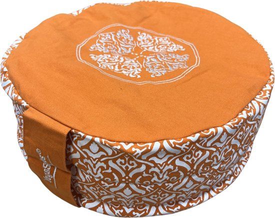 YogaStyles meditatiekussen- Design oranje XL